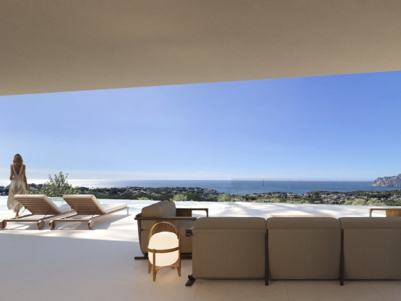 4652BEN Luxe villa project met panoramisch zeezicht te koop in Benissa