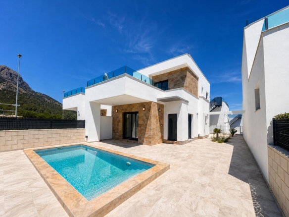 C3XY7121NUC Moderne villa met privézwembad te koop in Polop de la Marina