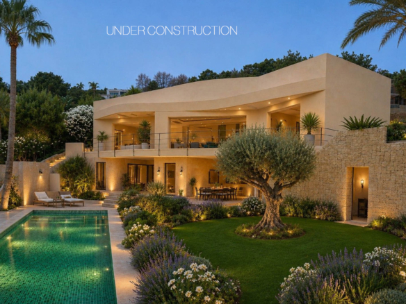 4434JAV Nieuwbouw villa in aanbouw met zeezicht te koop in Jávea